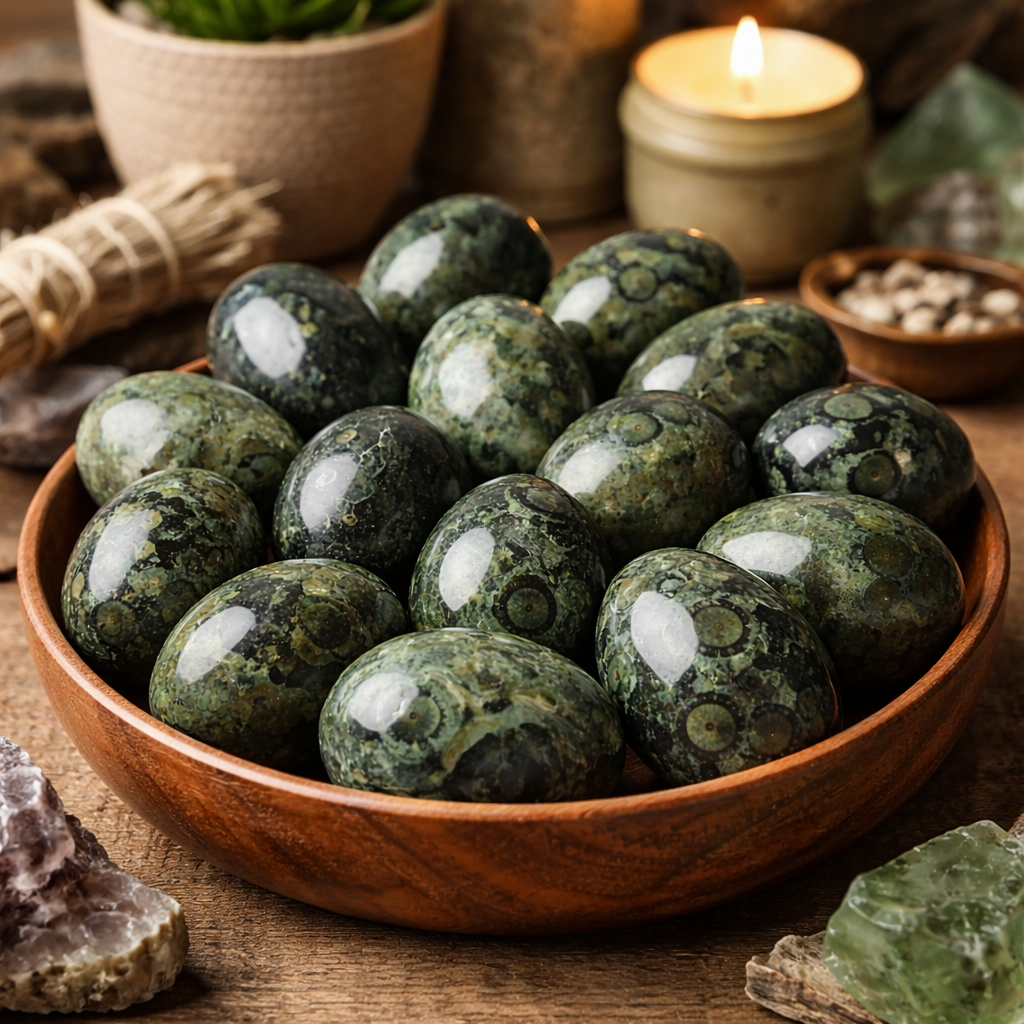 5 LB Kabamba Jasper Egg Carvings – Mixed Lot (No Selection)