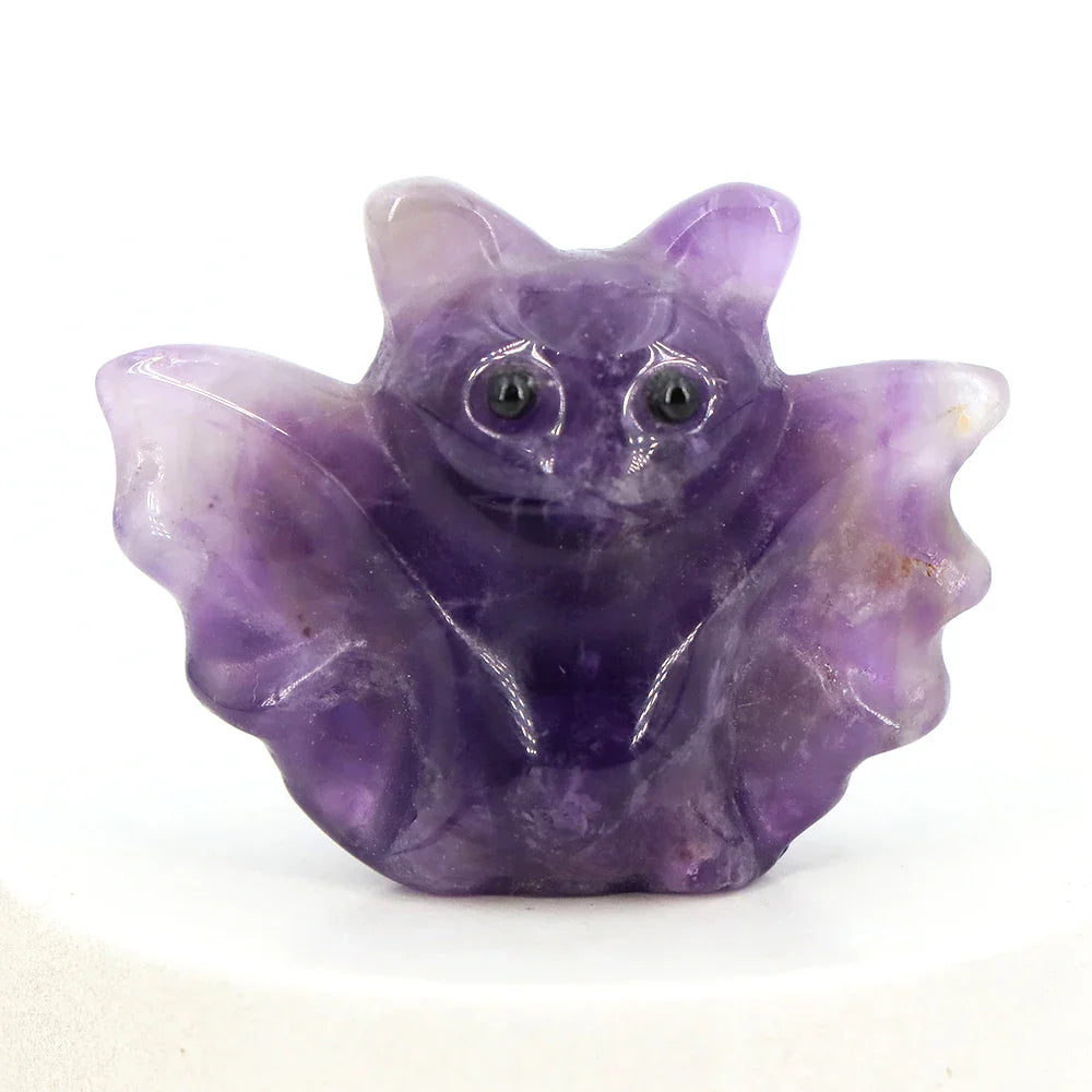 Crystal Bat Statues