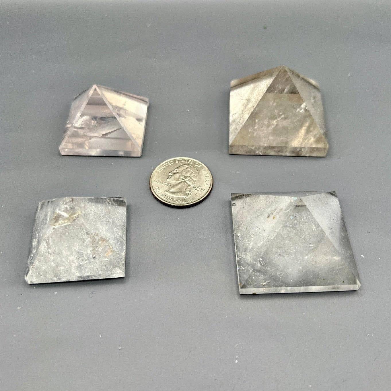 Clear Quartz Crystal Pyramids
