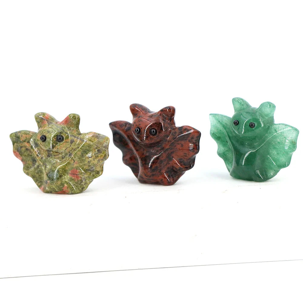 Crystal Bat Statues