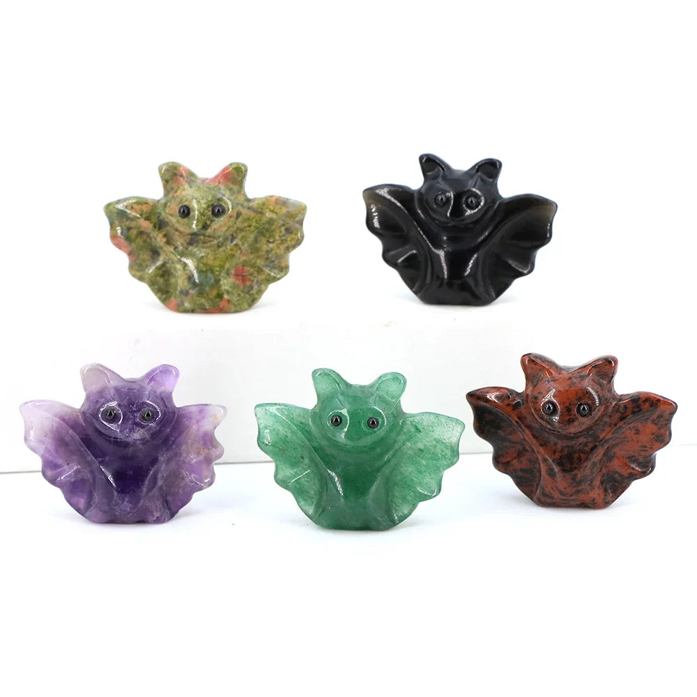 Crystal Bat Statues
