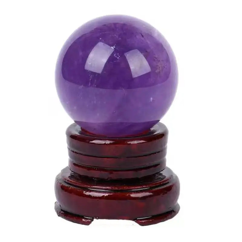 Natural Amethyst Crystal Healing Stone Geode Amethyst Ball Mineral Specimen Original Quartz Gift Decorative Crystal Ball
