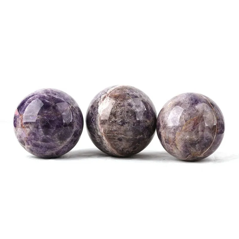 Natural Quartz Purple Crystal Stone Balls, Dream Amethyst Sphere, Energy Healing Ornaments, 5-8cm, 1Pc