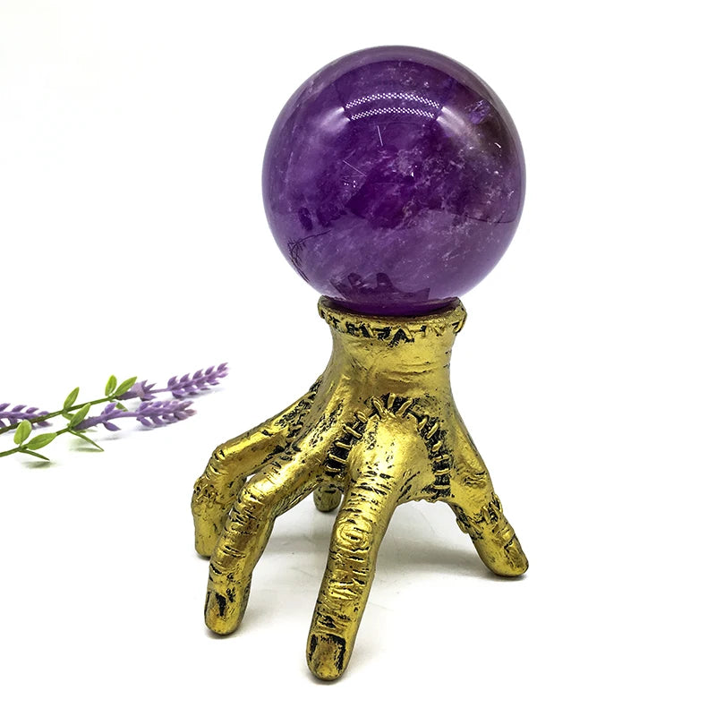 Wholesale Natural Crystal Purple Amethyst Sphere Big Size Polished Crystal 6cm Dark Amethyst Balls for Fengshui Decoration
