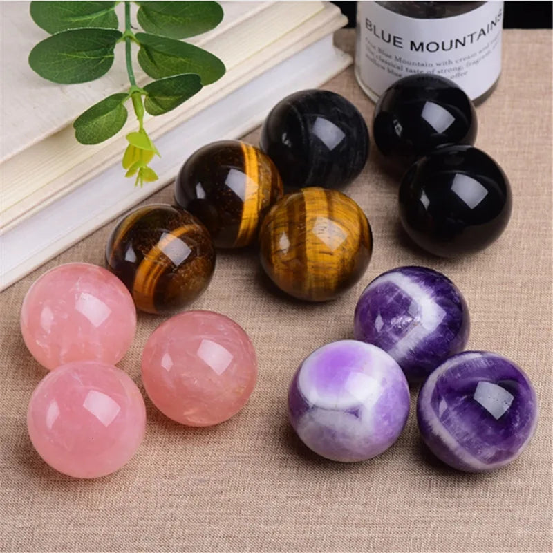 Natural Amethyst Crystal Healing Stone Geode Amethyst Ball Mineral Specimen Original Quartz Gift Decorative Crystal Ball