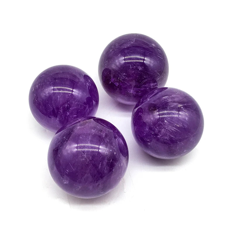 Wholesale Natural Crystal Purple Amethyst Sphere Big Size Polished Crystal 6cm Dark Amethyst Balls for Fengshui Decoration