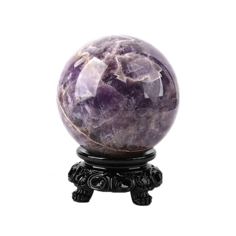 Natural Quartz Purple Crystal Stone Balls, Dream Amethyst Sphere, Energy Healing Ornaments, 5-8cm, 1Pc
