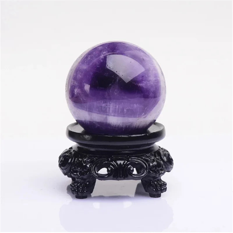Natural Amethyst Crystal Healing Stone Geode Amethyst Ball Mineral Specimen Original Quartz Gift Decorative Crystal Ball