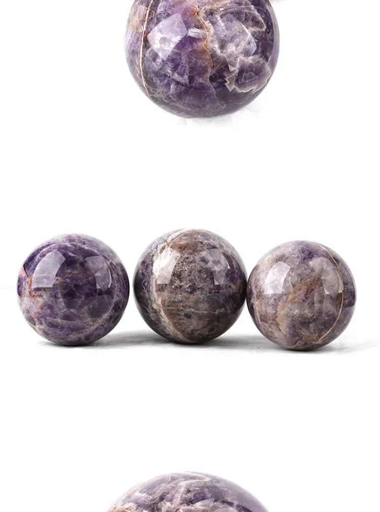 Natural Quartz Purple Crystal Stone Balls, Dream Amethyst Sphere, Energy Healing Ornaments, 5-8cm, 1Pc