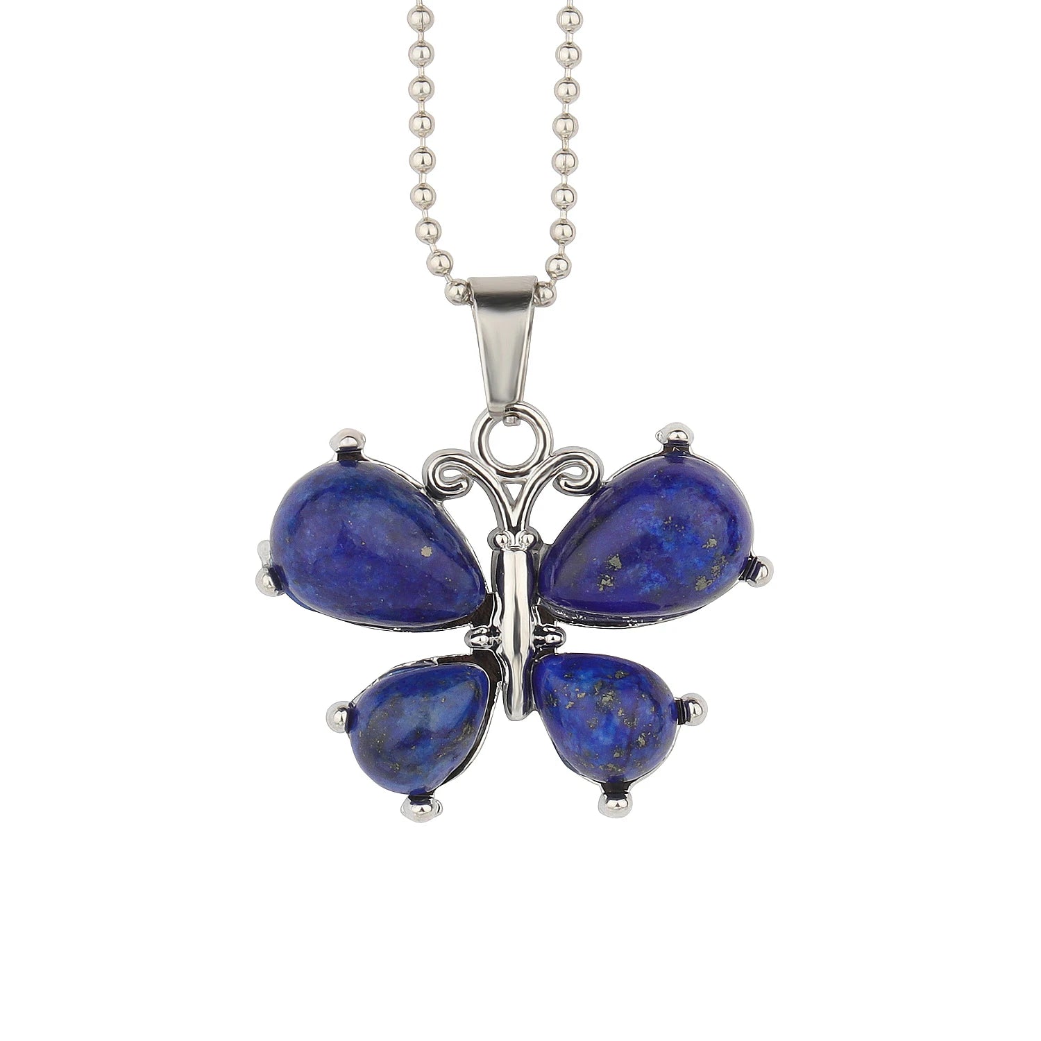 8 Types Lapis Lazuli Natural Stone Pendant Heart Waterdrop Shape Pendant fit for Women Jewelry Necklace