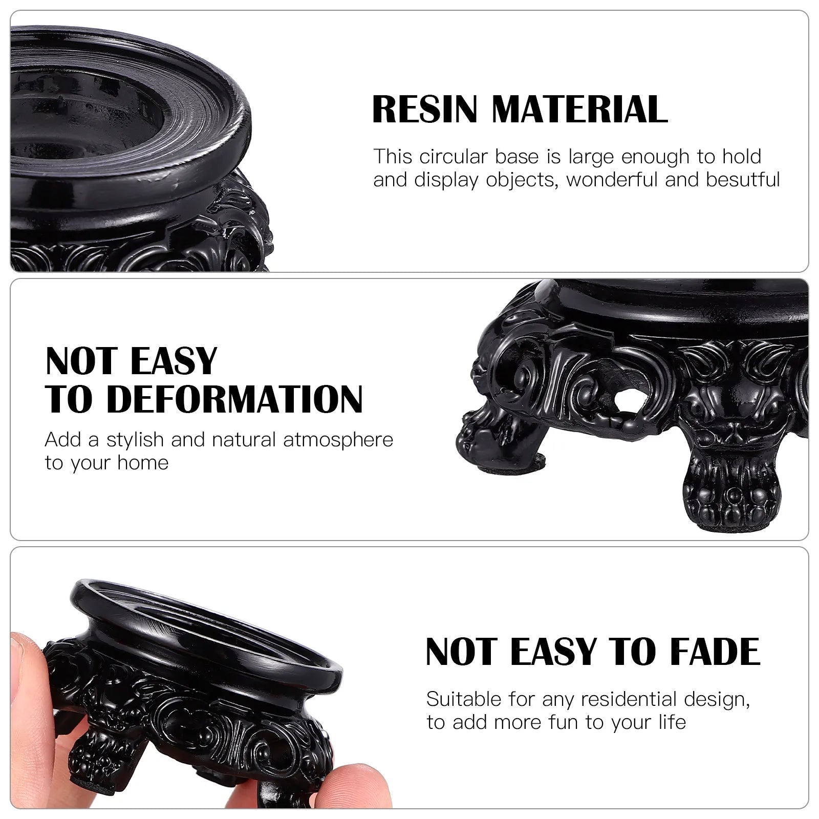 Modern Retro Crystal Ball Stand Resin Sphere Display Base for Crystal Spheres Decorative Stones Home Living Room Bedroom Study