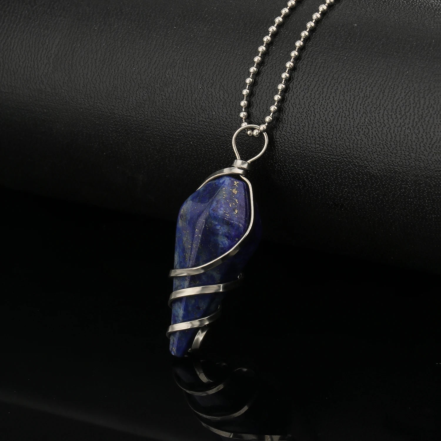 8 Types Lapis Lazuli Natural Stone Pendant Heart Waterdrop Shape Pendant fit for Women Jewelry Necklace