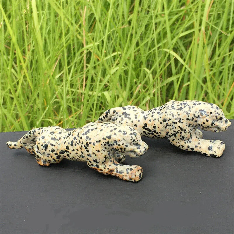 Leopard Quartz Crystal Skull Reiki Repair, Natural Balmatin Carved, 4.6 ", 1 Pc