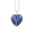8 Types Lapis Lazuli Natural Stone Pendant Heart Waterdrop Shape Pendant fit for Women Jewelry Necklace