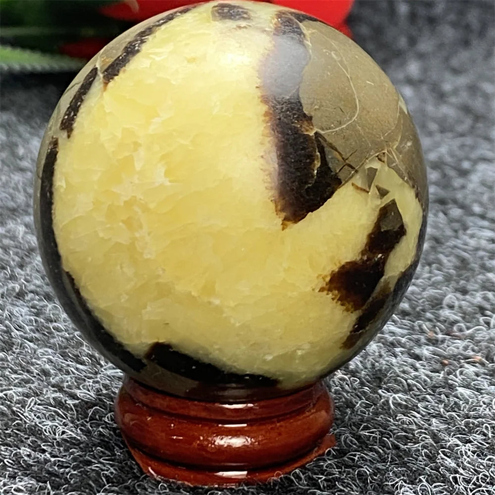 Natural Crystal Monstera Energy Ball  Mineral Aura Room Decor Decoration  Gift Items