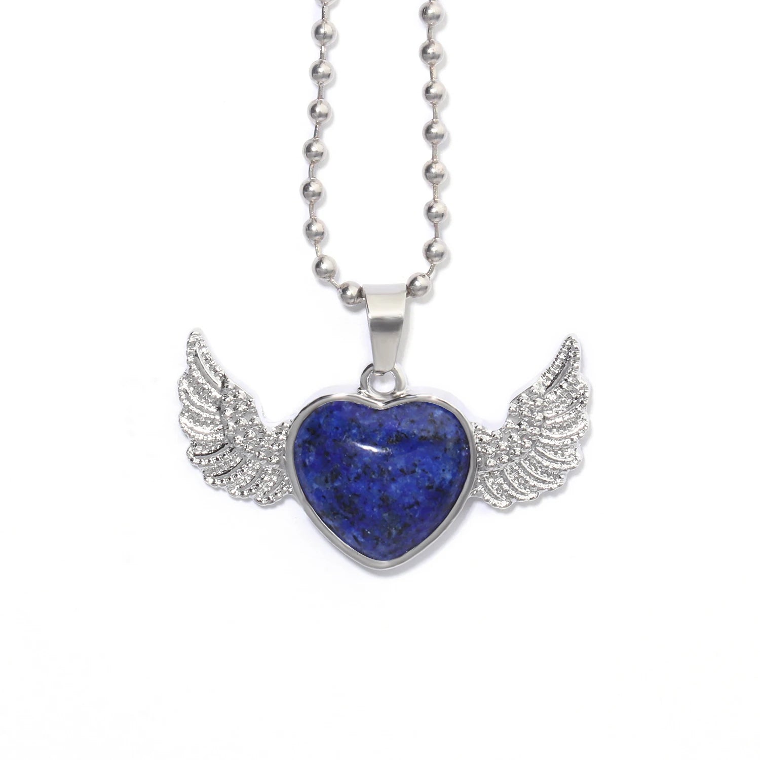 8 Types Lapis Lazuli Natural Stone Pendant Heart Waterdrop Shape Pendant fit for Women Jewelry Necklace