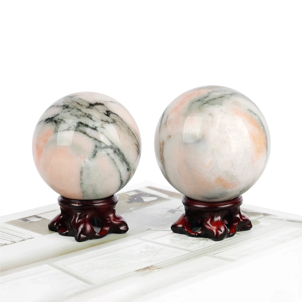 Fanshi Polished Natural Piezolite Sphere Fashion Home Decor Accessory with Style Cracks Perfect Holiday Gift Mascot Model