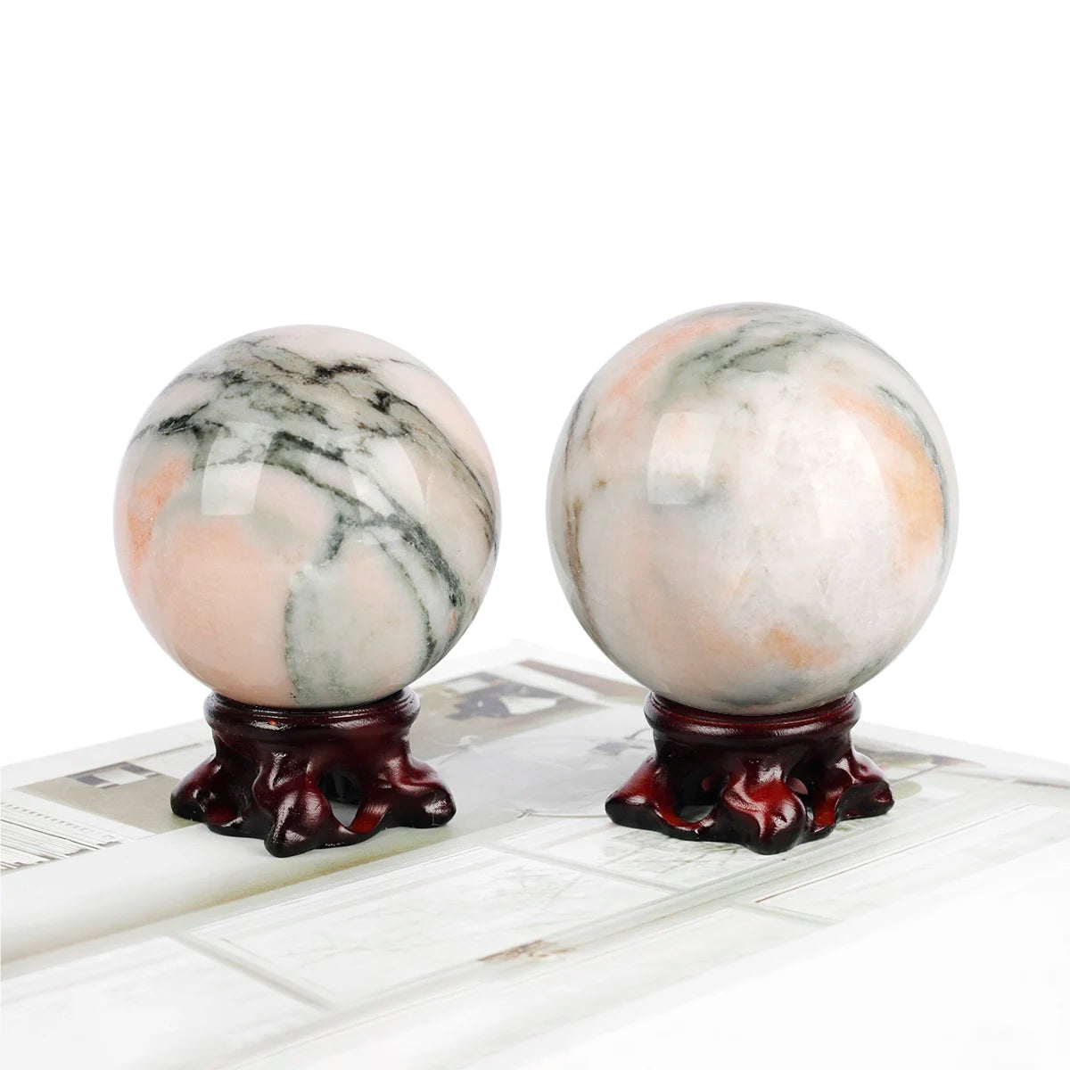 Fanshi Polished Natural Piezolite Sphere Fashion Home Decor Accessory with Style Cracks Perfect Holiday Gift Mascot Model