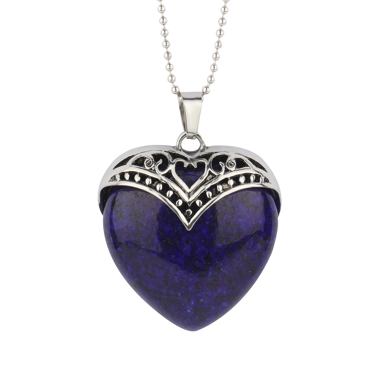 8 Types Lapis Lazuli Natural Stone Pendant Heart Waterdrop Shape Pendant fit for Women Jewelry Necklace