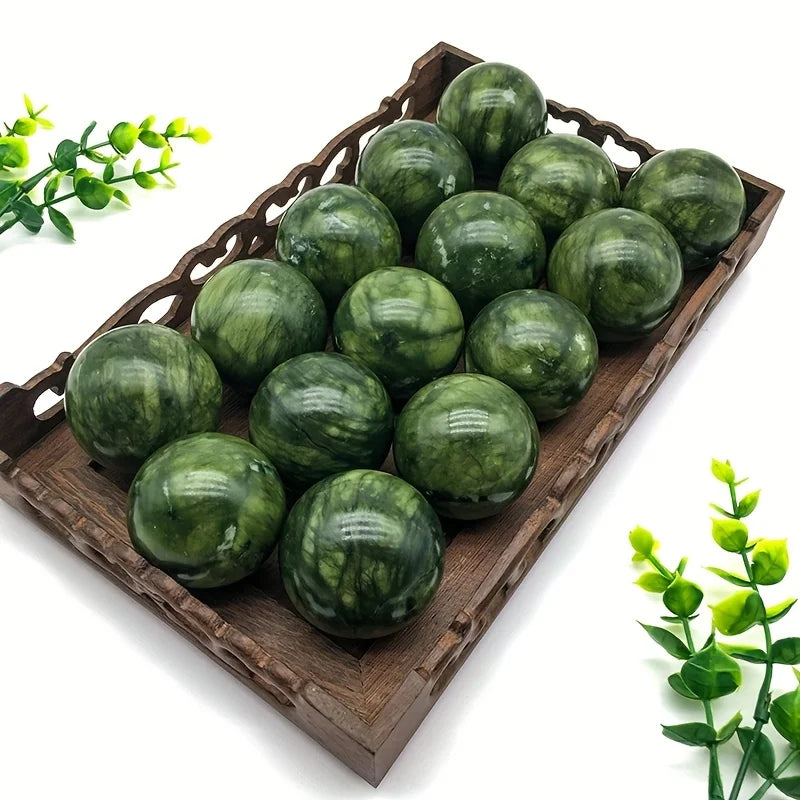 1pc Natural Xiuyan Stone Sphere, First Choice for Ball Collectors, Home Ornaments, Interior Decorative Stones