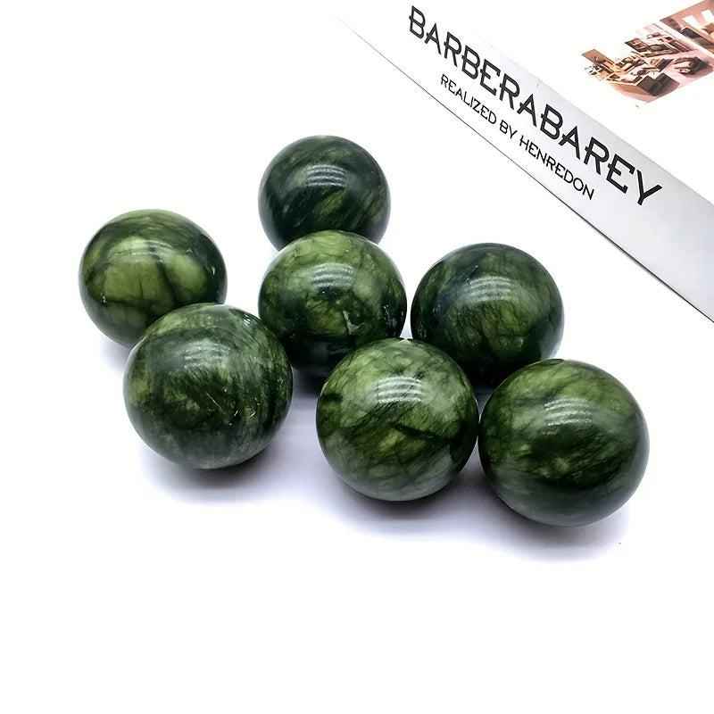 1pc Natural Xiuyan Stone Sphere Home Ornaments Interior Decorative Stones Table Decoration Gifts for Friends Holiday Gifts