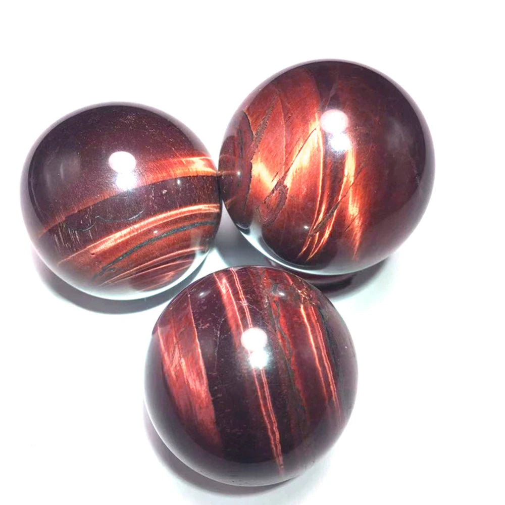 1.57-2.76-inch Natural Crystal Ball Tiger Eye Amethyst Powder Crystal Polished Stone Ball Reiki Healing Divination Gift