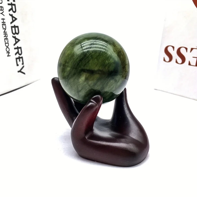 1pc Natural Xiuyan Stone Sphere, First Choice for Ball Collectors, Home Ornaments, Interior Decorative Stones