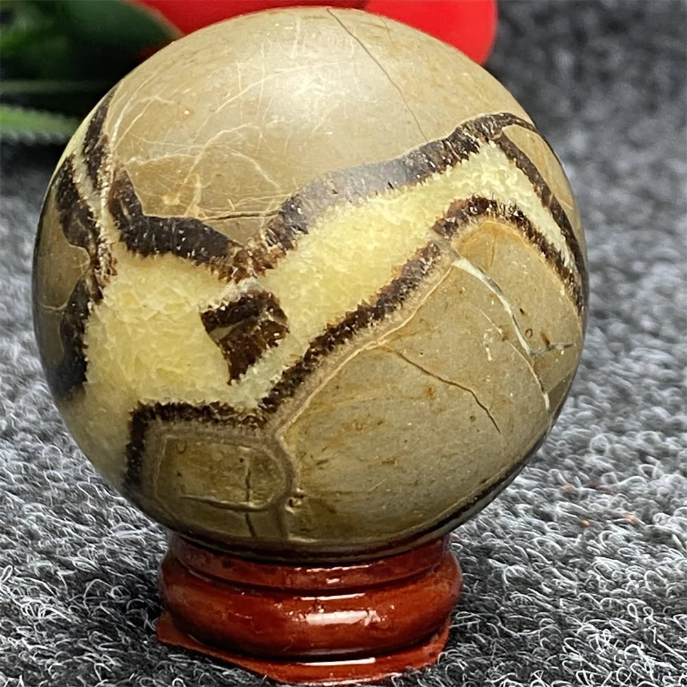 Natural Crystal Monstera Energy Ball  Mineral Aura Room Decor Decoration  Gift Items