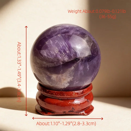 1Pc 2.8-3.3cm Natural Crystal Stone Sphere Hand Polished Mineral Specimen Ball Home Bedroom Decor Ornament Gift