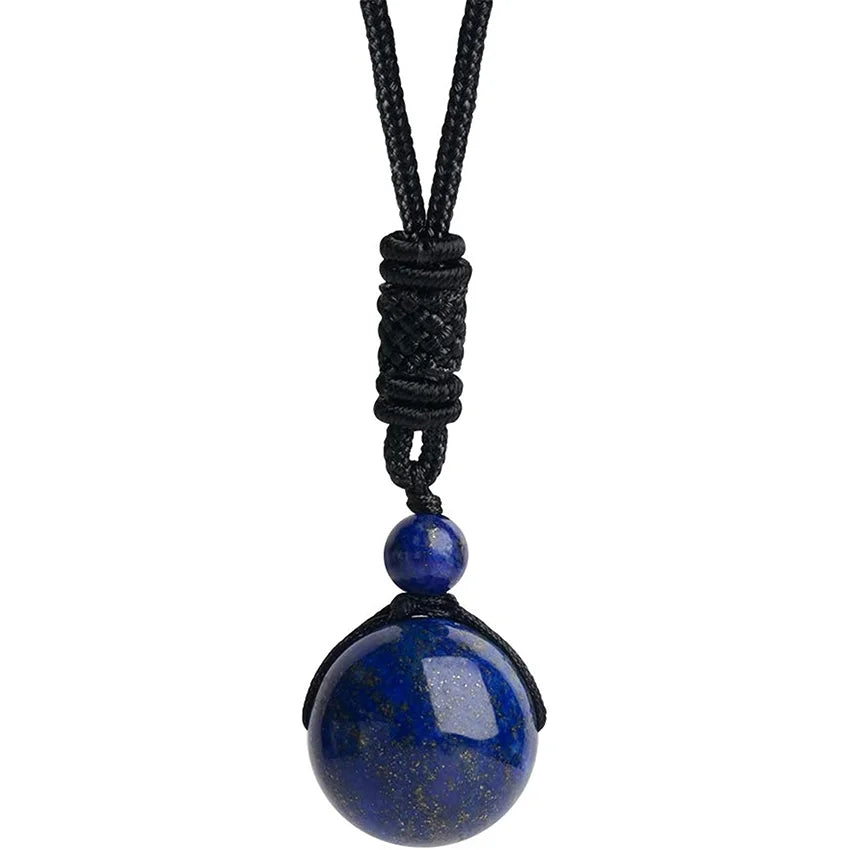 XSM Reiki Healing Natural Lapis Lazuli Crystal Stone Hexagon Tree of Life Moon Wire Wrapped Pendant Pendulum Jewelry