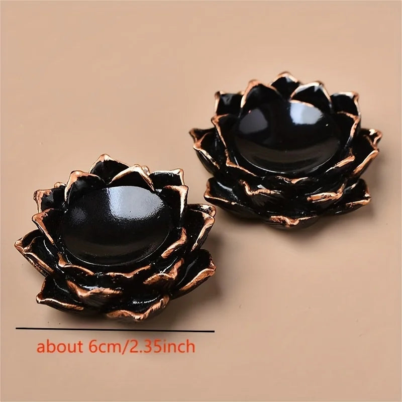1pc Lotus Flower Crystal Ball Base - Resin Crystal Ball Display Stand -Bohemian Style Display Stand Table Decor