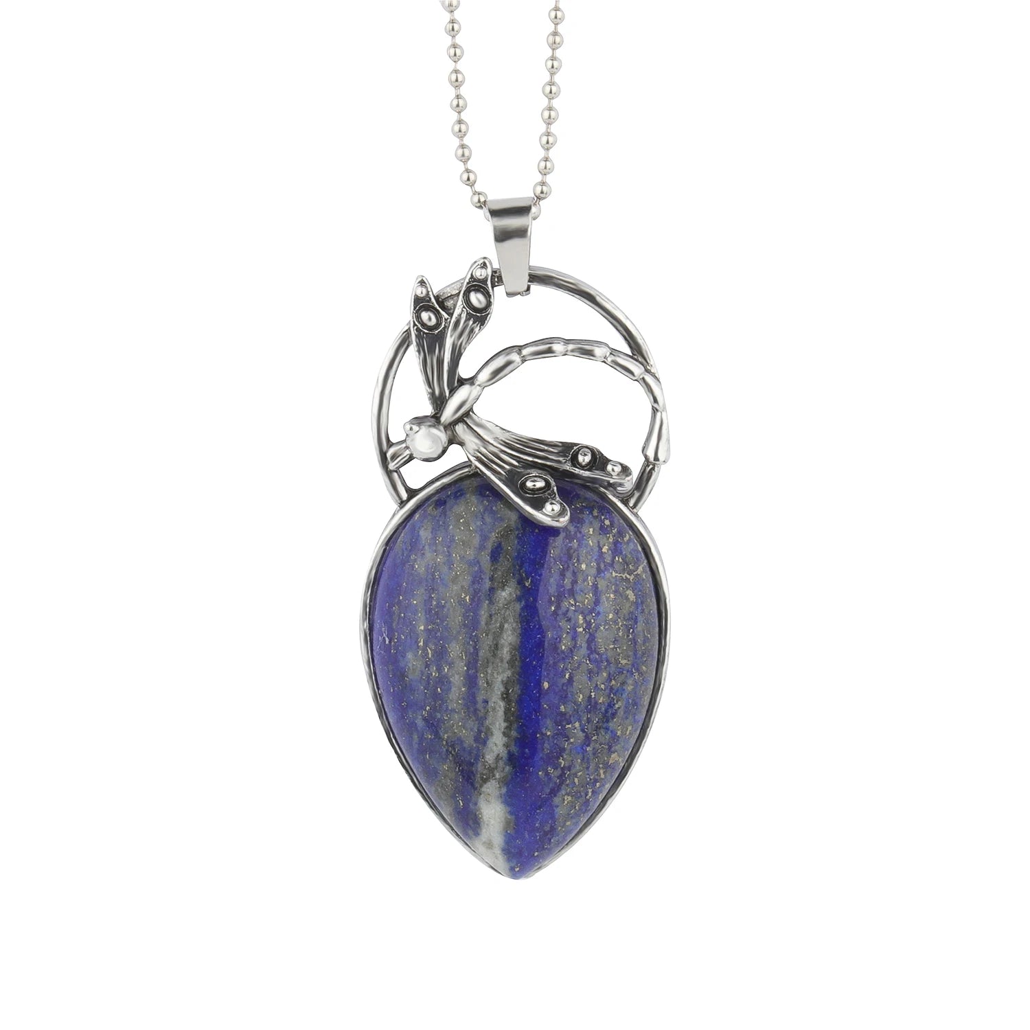 8 Types Lapis Lazuli Natural Stone Pendant Heart Waterdrop Shape Pendant fit for Women Jewelry Necklace