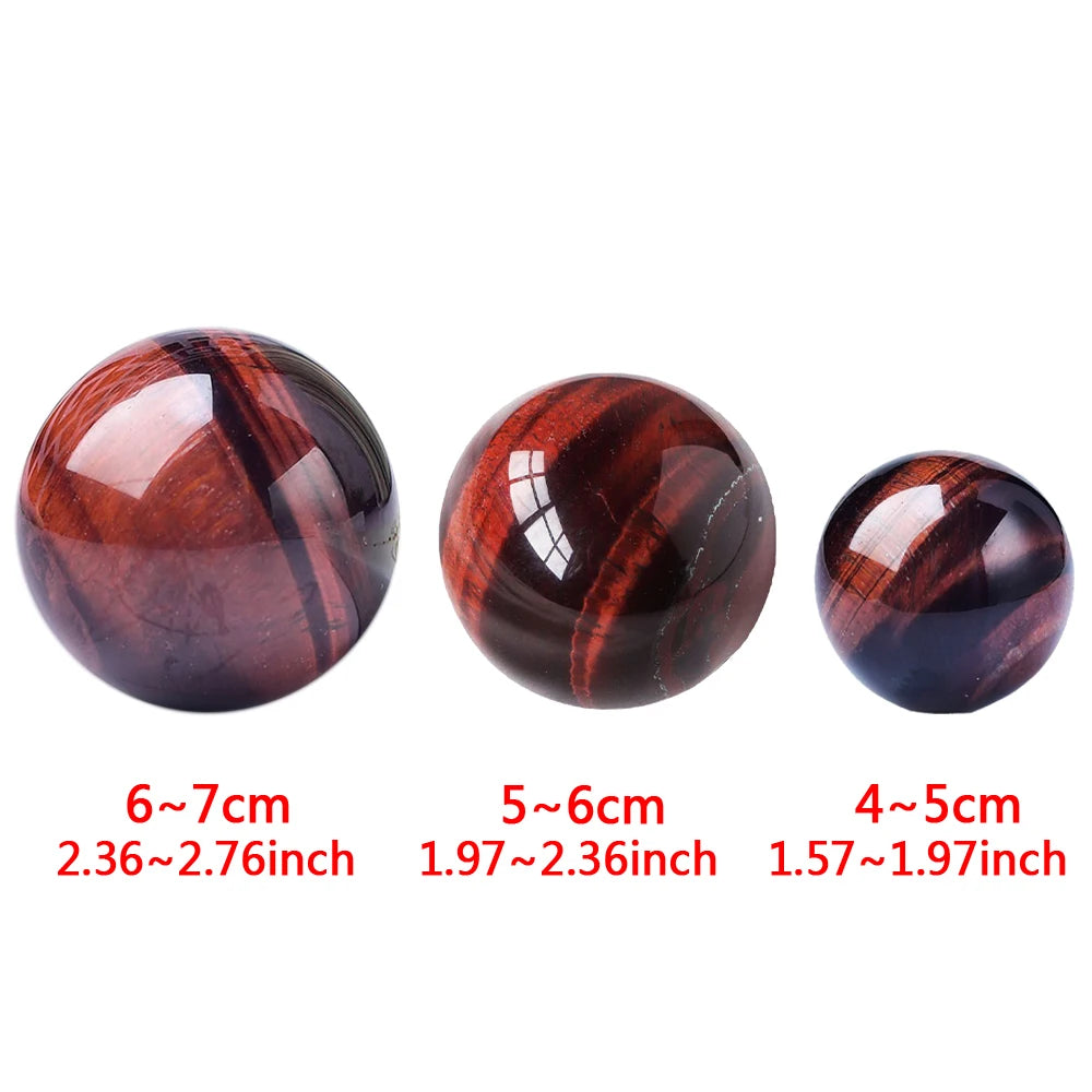 1.57-2.76-inch Natural Crystal Ball Tiger Eye Amethyst Powder Crystal Polished Stone Ball Reiki Healing Divination Gift