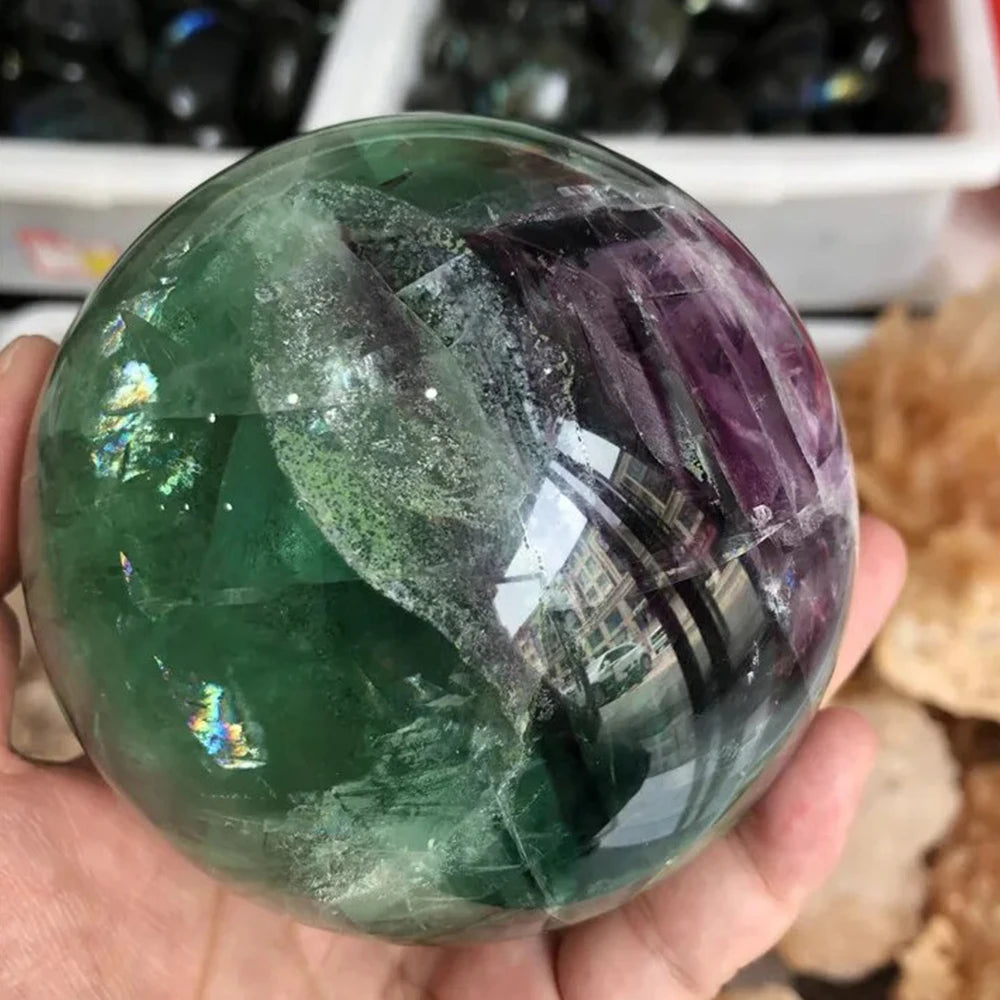 1.57-2.76-inch Natural Crystal Ball Tiger Eye Amethyst Powder Crystal Polished Stone Ball Reiki Healing Divination Gift