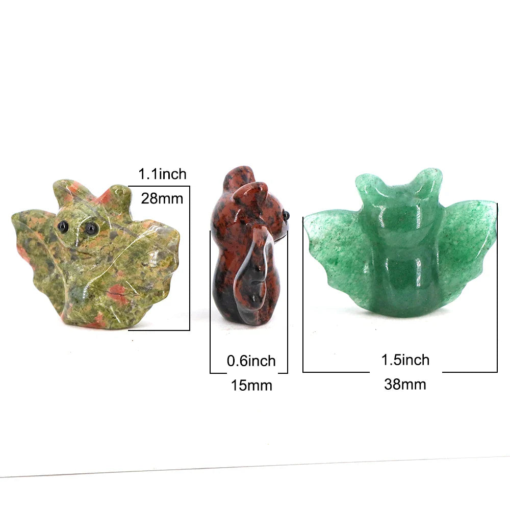 Crystal Bat Statues