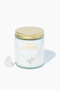 7.5oz Crystal Candle - Clear Quartz - Heal + Cleanse + Energize