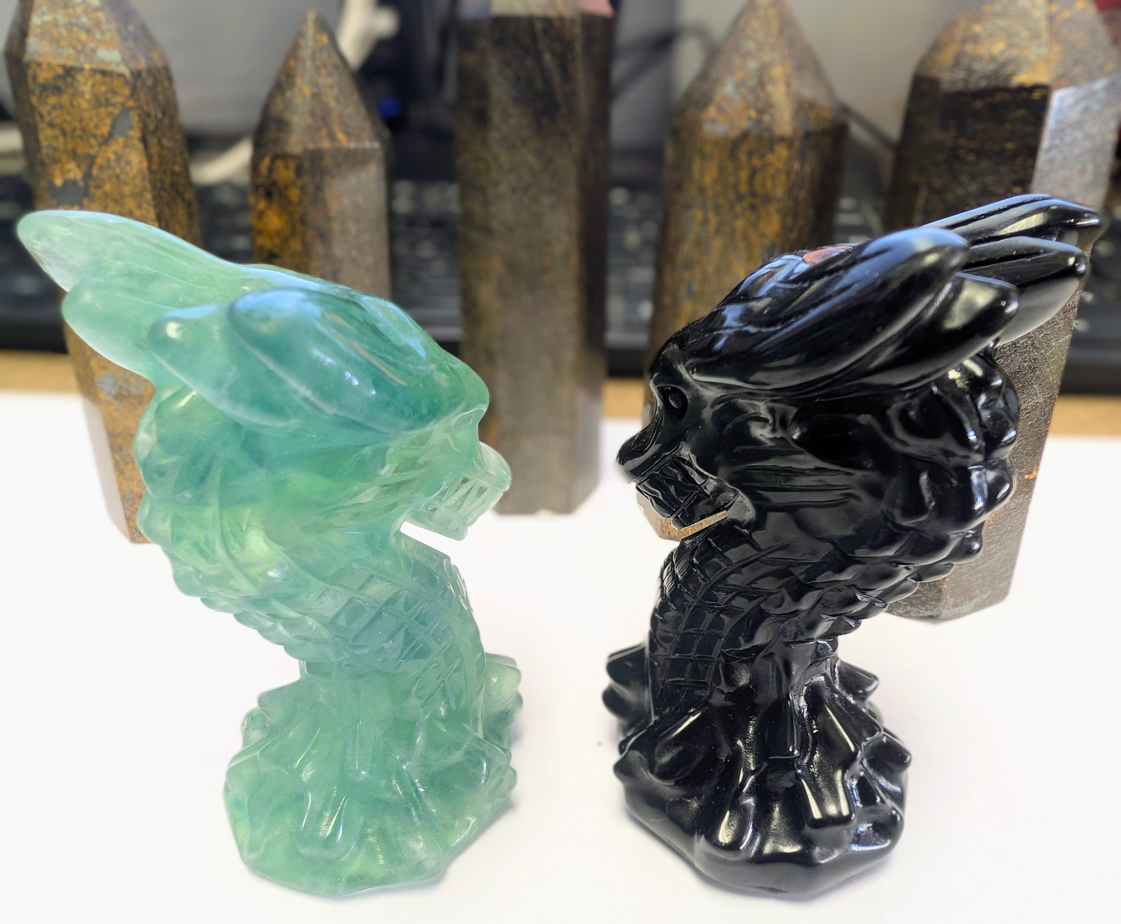 Crystal Dragon Head Carving – Strength, Protection & Ancient Wisdom
